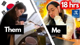 18 hours studying Trying KOREAN high school students 18 hour study routine 🔥 help [upl. by Myranda60]