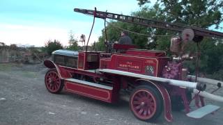 1913 Merryweather Fire EngineFirst run in new home [upl. by Rediah]