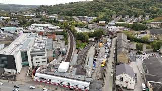 Keighley town centre drone video at 75 Metres high [upl. by Shifrah]