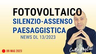 Fotovoltaico Silenzio assenso Paesaggistica  Novità DL 132023 [upl. by Eciryt]