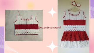 Blusa infantil em crochê  passo a passo [upl. by Aicemaj]