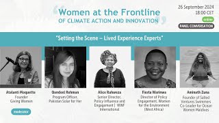 quotWomen at the Frontline of Climate Action and Innovationquot PreConference Panel on 26 September 2024 [upl. by Harbard]