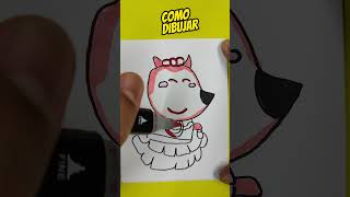 🔴 how to draw Wolfoo  Lucy in Mexican dress🐺  Simple drawings short shortswolfoo wolfoocartoon [upl. by Idnyc675]