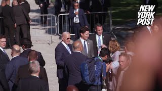 Biden Meloni and Trudeau miss G20 official photograph [upl. by Jory]