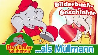 Benjamin Blümchen als Müllmann  Meine erste BILDERBUCH GESCHICHTE [upl. by Nekial]