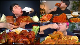 ASMR MUKBANG  SPICY FOOD Compilation [upl. by Aksel]