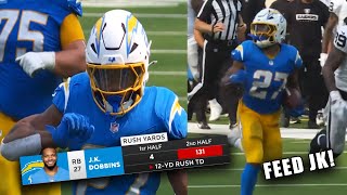 JK Dobbins IMPRESSIVE Chargers Debut ⚡️🔥 Chargers vs Raiders 2024 Highlights [upl. by Anrim10]