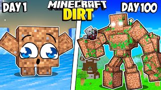 I Survived 100 Days as a DIRT GOLEM in Minecraft [upl. by Eednahs]