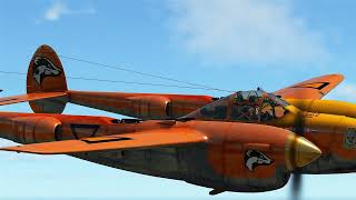 IL2  1stROF Netherlands  squad skin  P38 [upl. by Smiga26]