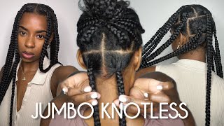 HOW TO DIY KNOTLESS BRAIDS  PERFECT GRIP  PRE PARTING  WHEN HOW TO ADD HAIR  BEGINNER FRIENDLY [upl. by Sophronia]