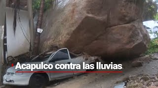 ACAPULCO SE ENFRENTA CON LAS LLUVIAS  El puerto guerrerense padece los embates de la naturaleza [upl. by Simsar]