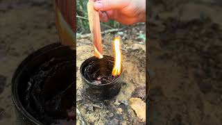 How to Make a Fire Starter with Wool Socks Easy Camping Hack [upl. by Oesile]