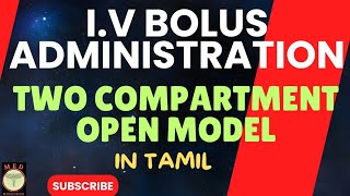 TWO COMPARTMENT OPEN MODEL IV BOLUS  Biopharmaceutics  Tamil pci ivbolus ivinjection bppk [upl. by Mehitable]