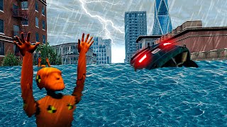 Mega Flood vs Cars  BeamNGDrive [upl. by Anica190]