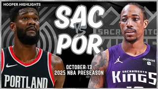 Sacramento Kings vs Portland Trail Blazers Full Game Highlights  Oct 13  202425 NBA Preseason [upl. by Kirsteni]