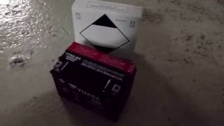 Motorcycle Battery  Unboxing and Filling a YUASA YTX9BS [upl. by Angus748]