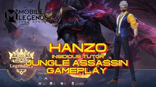 HANZO INSIDIOUS TUTOR JUNGLE ASSASSIN GAMEPLAY MLBB  MOBILE LEGENDS BANG BANG [upl. by Mandell]