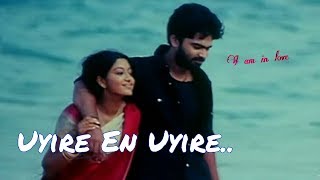 Idhuvarai engirunthaai😍 Thotti Jaya uyire En Uyire whatsapp love status  Simbu [upl. by Nwahsar]