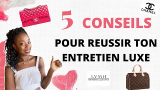 COMMENT RÉUSSIR SON ENTRETIEN DEMBAUCHE DANS LE LUXE 5 conseils qui marchent [upl. by Ahsekyt897]