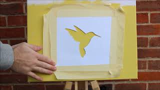 Easy Bird Stencil [upl. by Yendys]