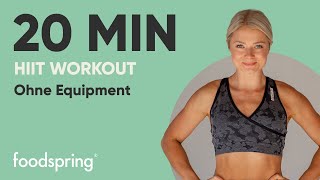 20min HIIT Workout  mit growingannanas  foodspring® [upl. by Whitehouse]