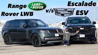 2023 Cadillac Escalade ESV vs Range Rover LWB  3000002 Crore SUV Battle  Hindi Review 🇨🇦 [upl. by Wong]