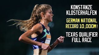 Konstanze Klosterhalfen Sets German National Record Keira DAmato Hits OTQ in Texas Qualifier 10K [upl. by Jew]