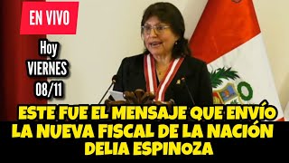 ESTE FUE EL MENSAJE QUE ENVIÓ LA NUEVA FlSCAL DE LA NACIÓN DELIA ESPINOZA TRAS JURAMENTACIÓN [upl. by Harac]