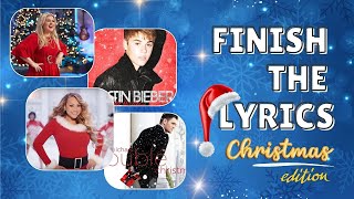 FINISH THE LYRICS Challenge I Most Popular Tiktok Christmas Songs [upl. by Frasquito363]