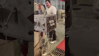 Pvc door fan mould slice test flow factory live video professional manufacturer plastic products [upl. by Sessler]