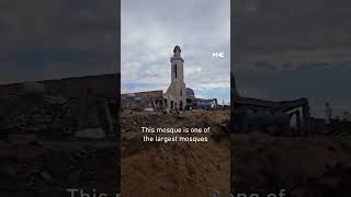 Reporter shows destruction of mosques in northern Gaza [upl. by Llenej]