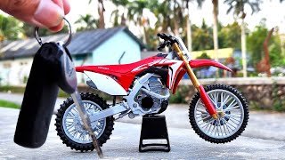 Dirt Bike Finger  Diecast of Honda CRF 450 R  Miniatur Motor Trail  Unboxing Motocross Diecast [upl. by Euqininod]