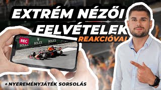 Őrült F1 nézői videókra reagálok GT3 teszt  sorsolás a Balaton Parkból [upl. by Nosnev]