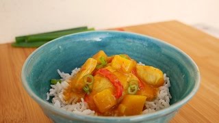 Gelbes Thai Curry mit Hähnchen amp Mango  Lets Cook [upl. by Medrek]