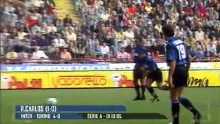 Gol Roberto Carlos vs Torino InterItalia [upl. by Ibot892]