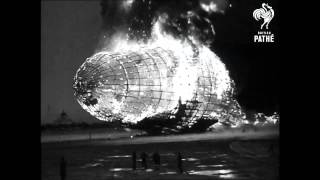 Hindenburg Disaster  Real Footage 1937  British Pathé [upl. by Suruat]