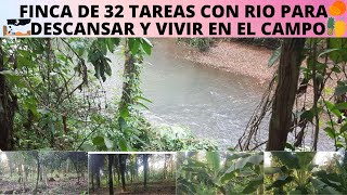 Finca de 32 Tareas con Río para Descansar y Vivir en el Campo con Título en Monte Plata en Rep Dom [upl. by Romy]