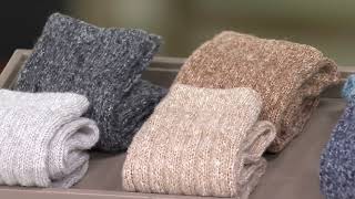 Cuddl Duds 2 Pack of Slouchy Crew Socks on QVC [upl. by Anitsahs728]