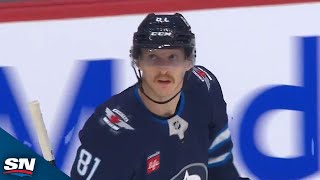 Kyle Connor Picks Up Loose Puck And Buries Lethal Backhand To Put Jets On Scoreboard [upl. by Ralli]