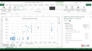 Excel  3 Avancé  Cours Graphique Nuage de points [upl. by Elledoj]