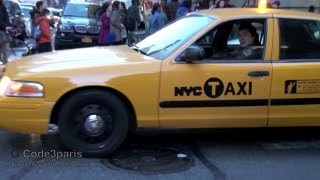 NYPD Undercover Police Taxi Responding Lights and Siren [upl. by Ailb]