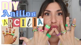 TUTORIAL ANILLOS de ARCILLA AESTHETIC ♡ Estilo Pinterest  patrizienta [upl. by Shepley]