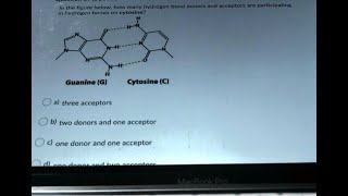 The figure below how many hydrogen bond donors and acceptors are participating hydrogen bonds on cy [upl. by Lori]