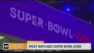 Super Bowl LVIII becomes most watched Super Bowl ever [upl. by Airamana]