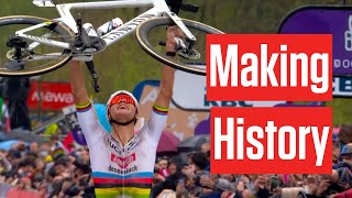 Highlights Mathieu Van Der Poel Makes History At 2024 Mens Tour Of Flanders [upl. by Ecyoj]