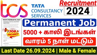 TCS RECRUITMENT 2024 IN TAMIL 😍 TCS NQT HIRING 2024 IN TAMIL 👉5000 VACANCY👉 JOB VACANCY 2024 TAMIL [upl. by Vallie]