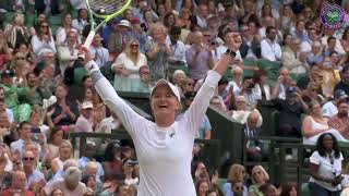 Barbora Krejcikova Beats Elena Rybakina  Winning Moment  SemiFinal  Wimbledon 2024 [upl. by Kyl]