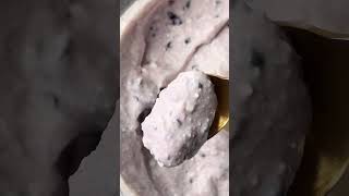 Blackberry Cheesecake Cottage Cheese Ice Cream recipe food dessert summer summerrecipes [upl. by Hafinah]