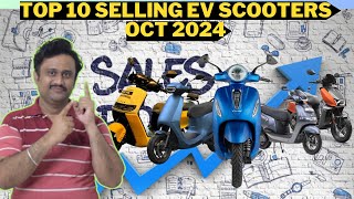 Top 10 Electric Scooters  EV Sales report In October 2024 [upl. by Hakkeber]