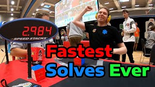 TOP 20 FASTEST RUBIKS CUBE SOLVES IN HISTORY [upl. by Dnaltiac]